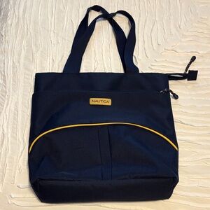 Nautica Navy with Gold trim Tote Bag